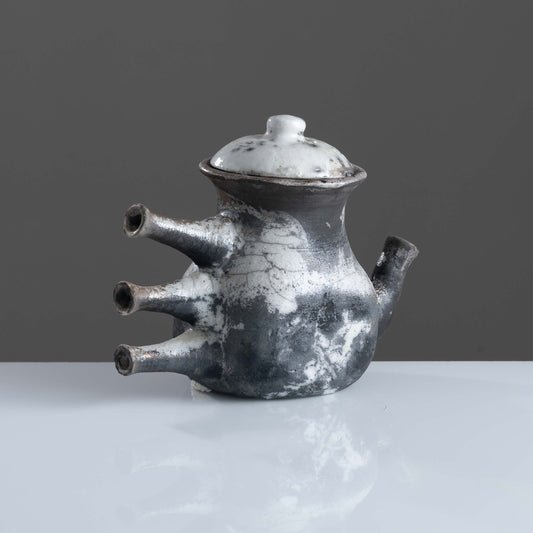The Abstract Teapot (Raku Fired Sculpture)