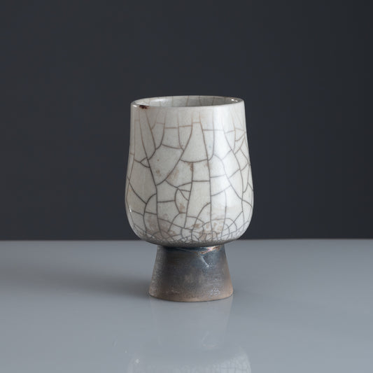 Frosted Veil Goblet (Raku Fired)