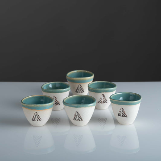 Baleri Shot Glasses Triangle Motif (Set Of 6)