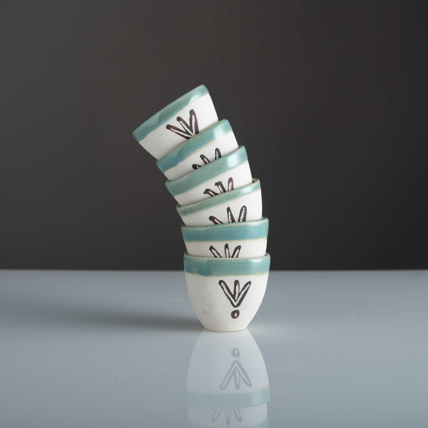 Baleri Shot Glasses Bird Tattoo Motif ( Set Of 6)