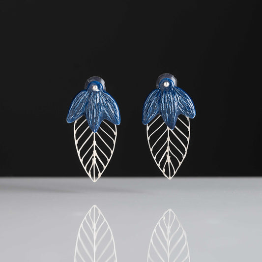 Ashoka Leaf Silver Filigree Earrings (Set Of 2)