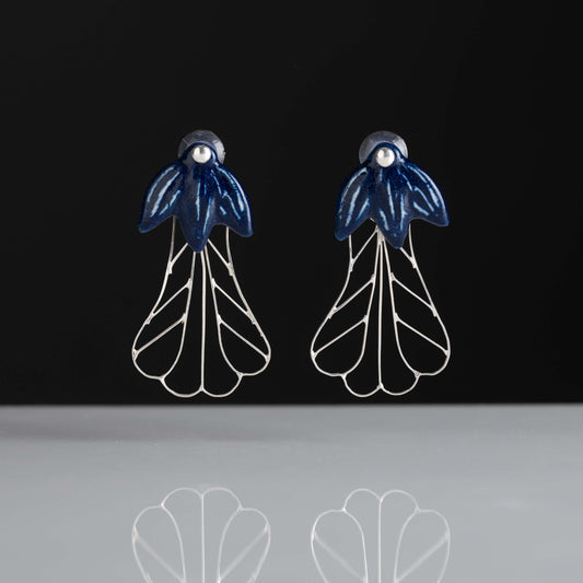 Aparajita Blossom Silver Filigree Earrings (Set Of 2)