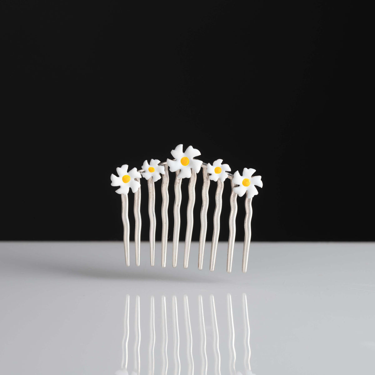 Parijata Meadow Silver Hair Comb (92.5% Pure Silver)