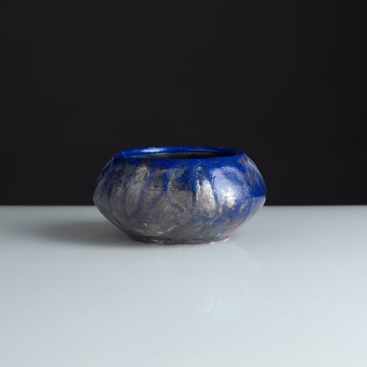 Ember Lapis Faceted Bowl
