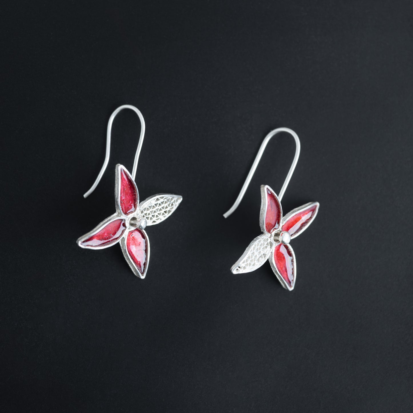 Ashoka Petal Hook Earrings