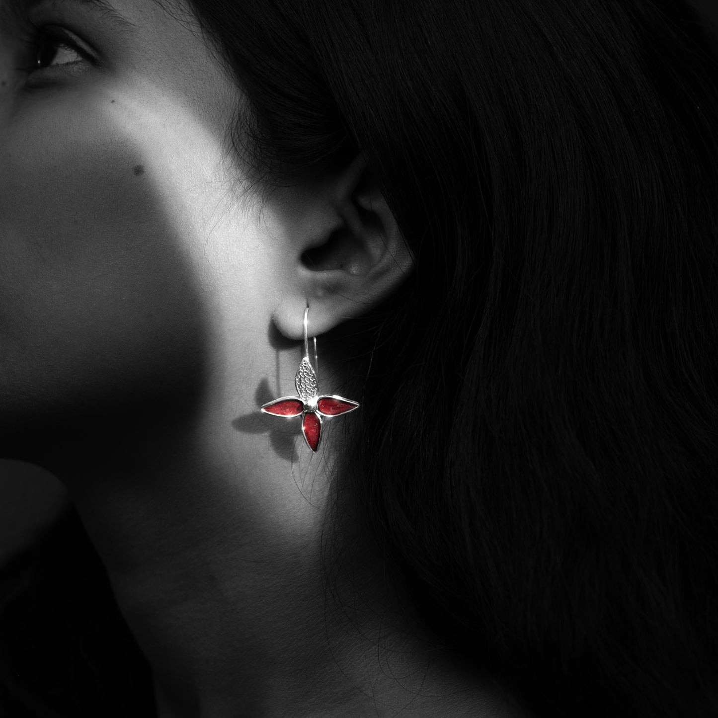 Ashoka Petal Hook Earrings