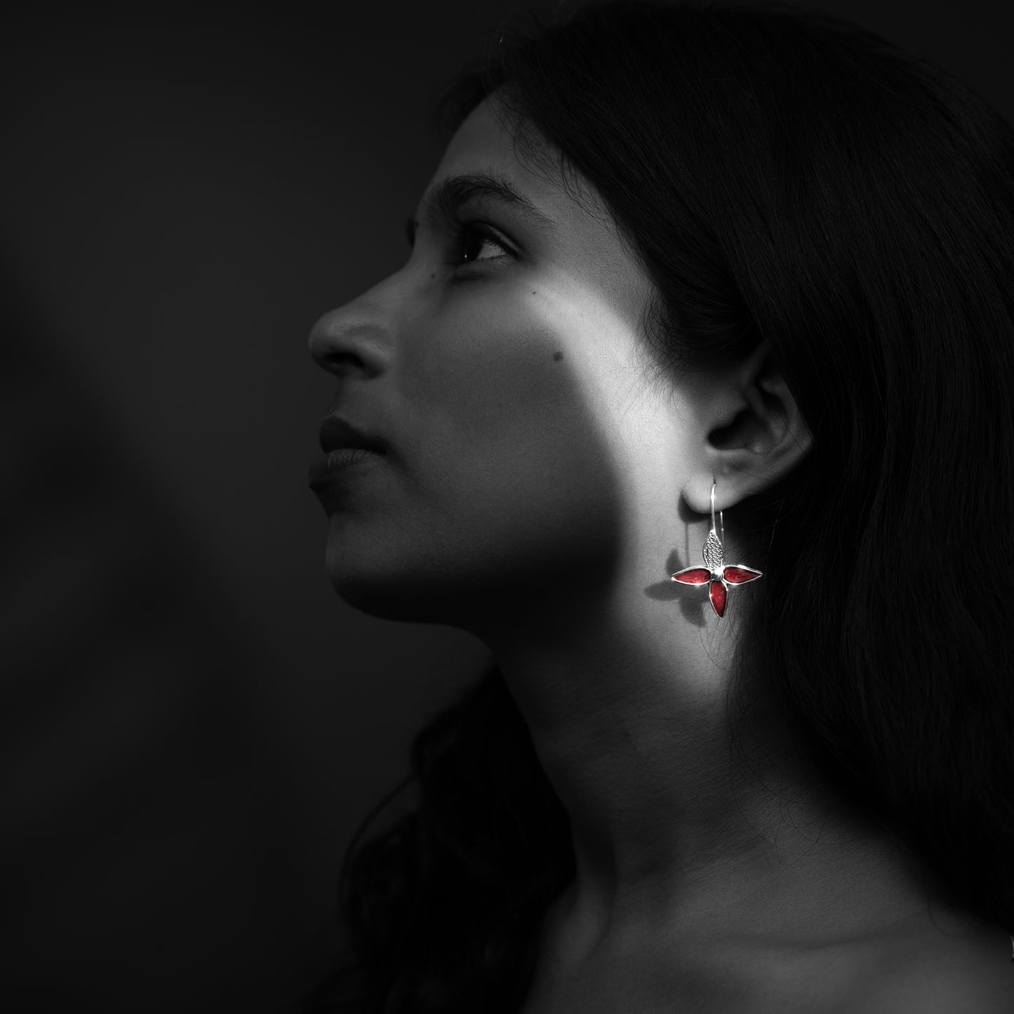 Ashoka Petal Hook Earrings