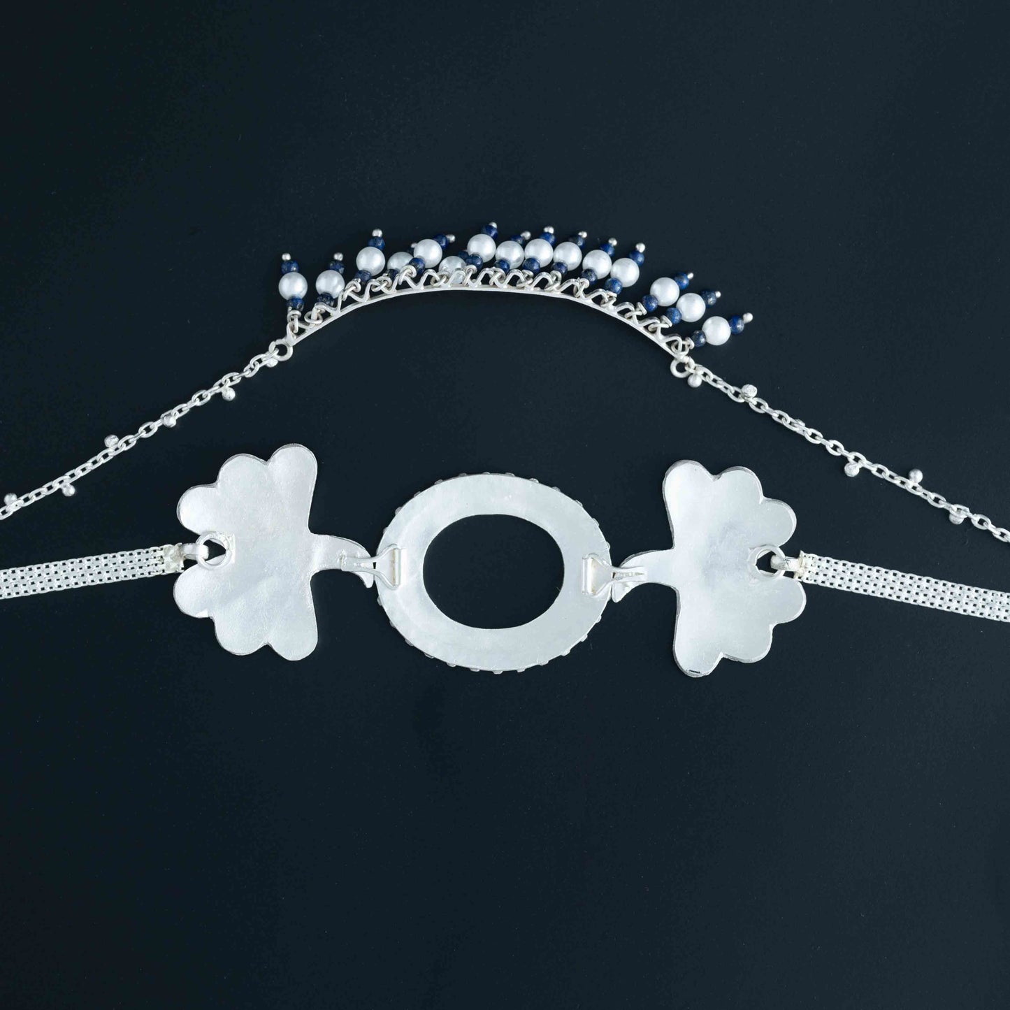 Aparajita Silver Enamel Choker