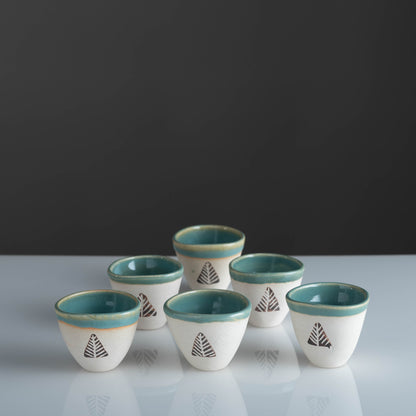 Baleri Shot Glasses Triangle Motif (Set Of 6)