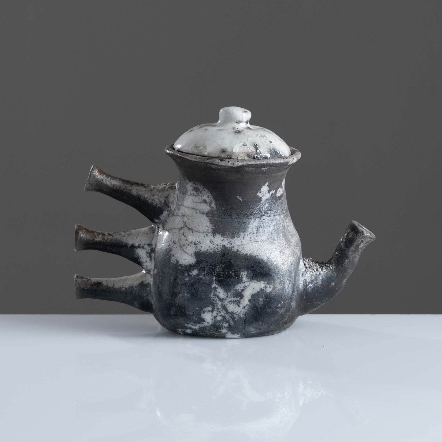 The Abstract Teapot (Raku Fired Sculpture)