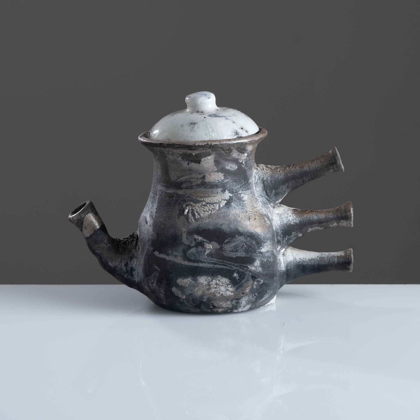 The Abstract Teapot (Raku Fired Sculpture)