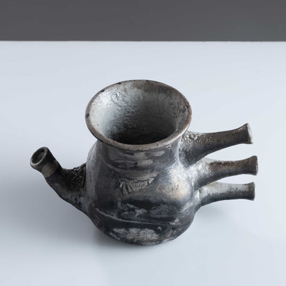 The Abstract Teapot (Raku Fired Sculpture)