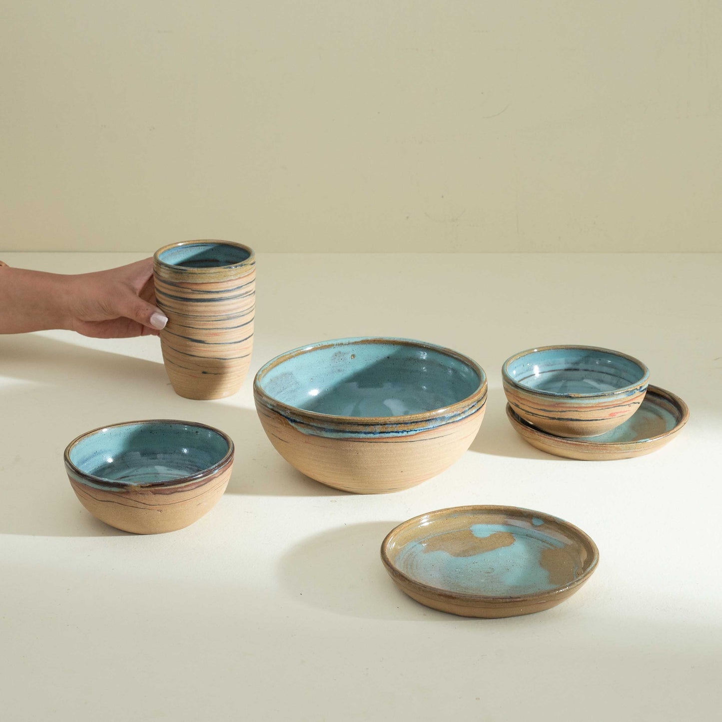The Pakhala Set (Marbled Stoneware)