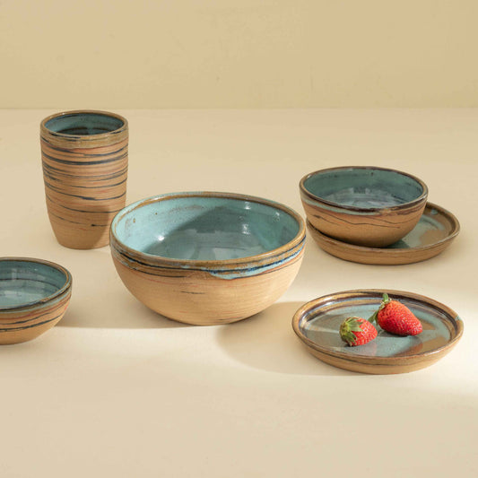 The Pakhala Set (Marbled Stoneware)