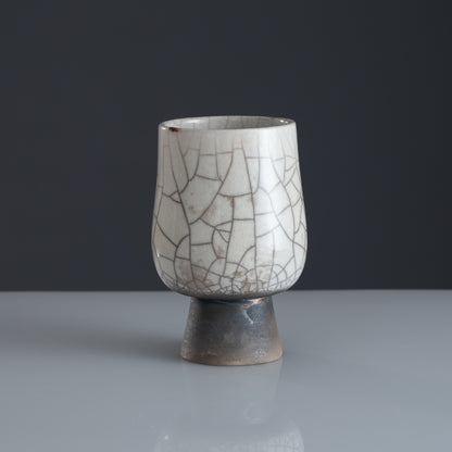 Frosted Veil Goblet (Raku Fired)