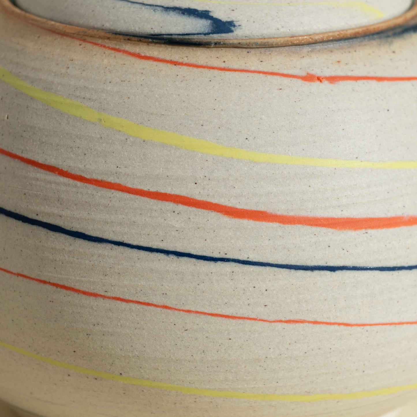 Graha Striped Lidded Jar