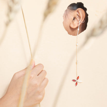 Ashoka Petal Chain Earring