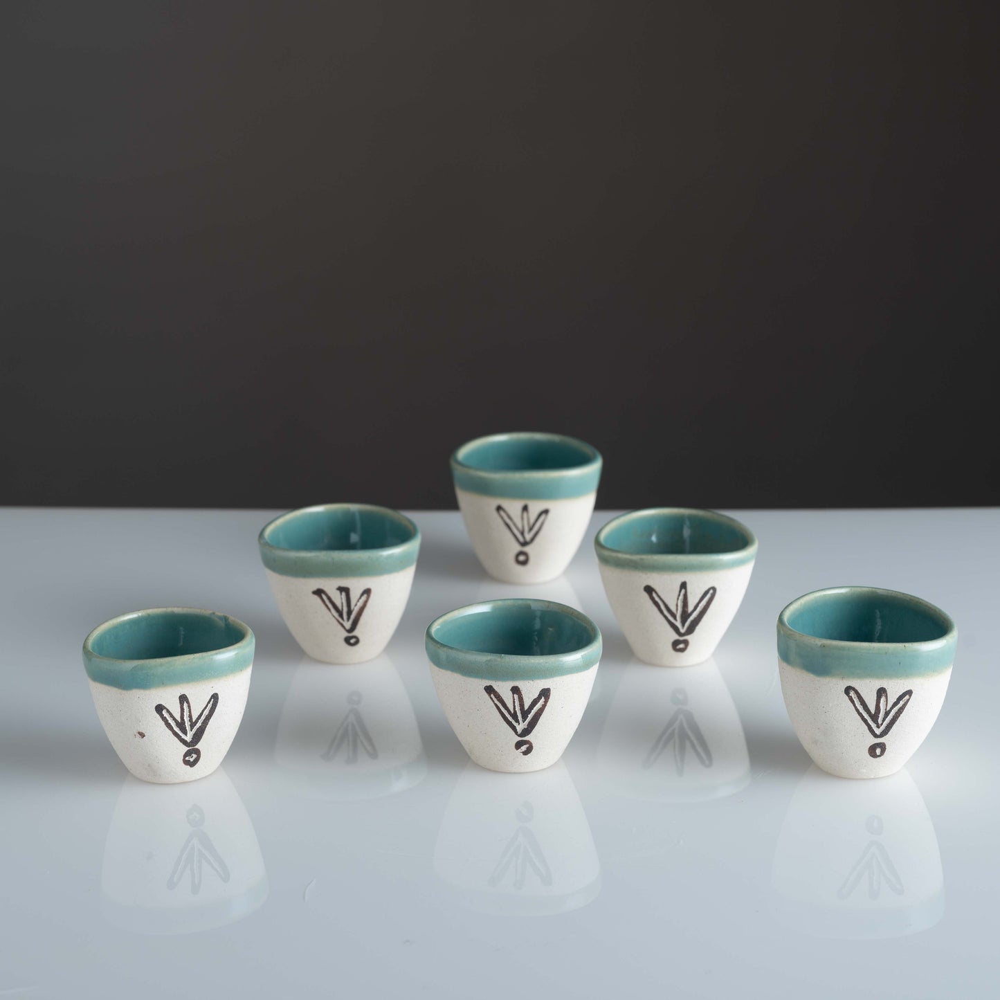 Baleri Shot Glasses Bird Tattoo Motif ( Set Of 6)