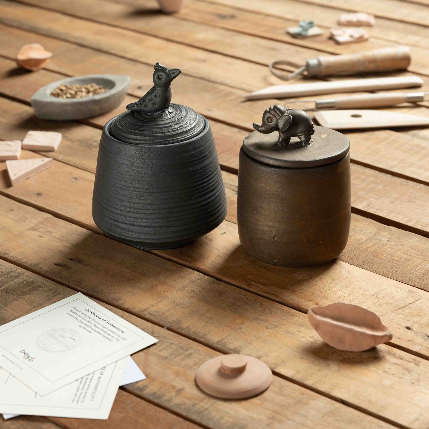 Sauce Jar Set | Handcrafted Ceramic Kitchen Storage