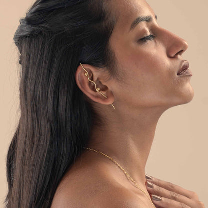 Kallola Brass Ear Cuff