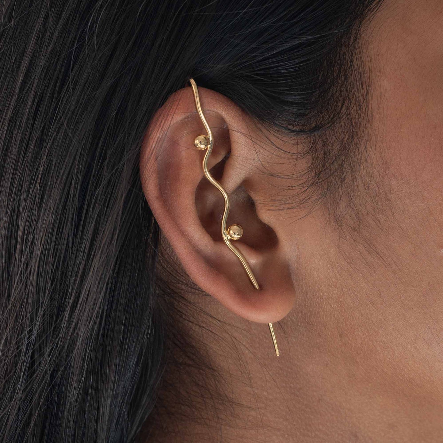 Kallola Brass Ear Cuff