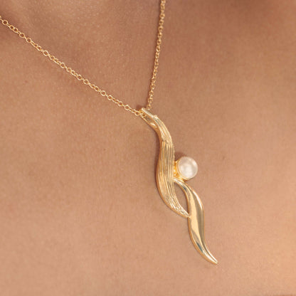Brass Pendant & Earrings Set