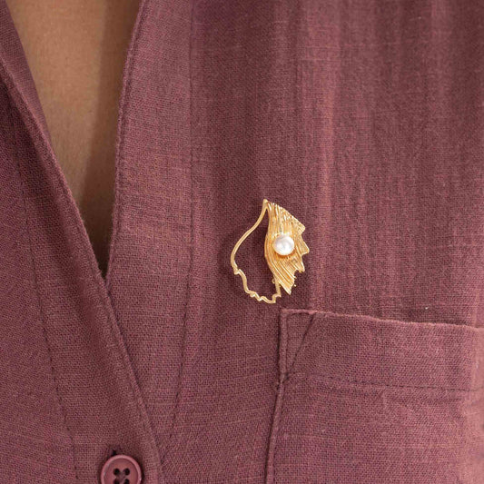 Parna Brass Brooch