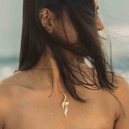 Brass Pendant & Earrings Set