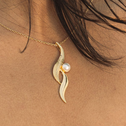 Brass Pendant & Earrings Set