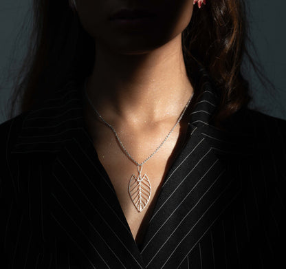 Ashoka Leaf Silver Filigree Earrings (Set Of 2)