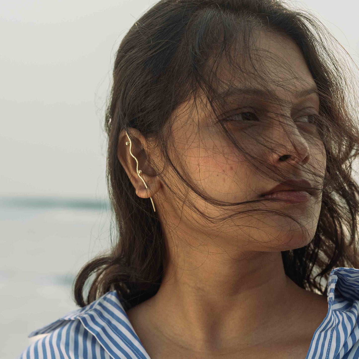 Kallola Brass Ear Cuff