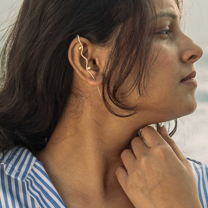 Kallola Brass Ear Cuff
