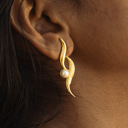 Brass Pendant & Earrings Set