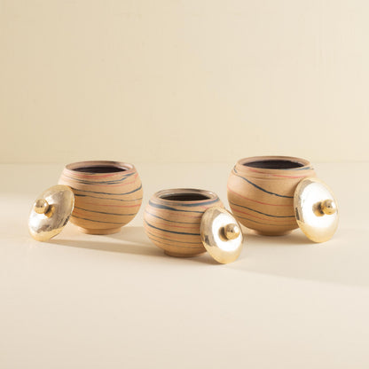Ruchi Marbled Spice Jars (Set of 3)