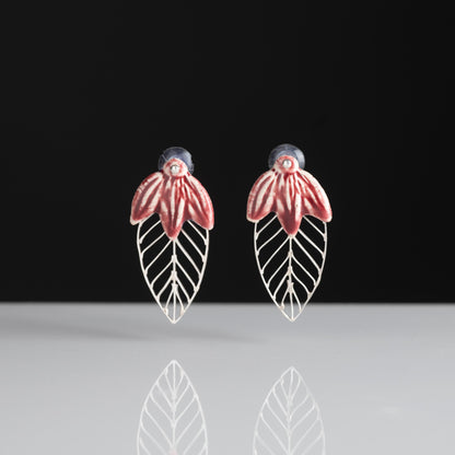 Ashoka Leaf Silver Filigree Earrings (Set Of 2)