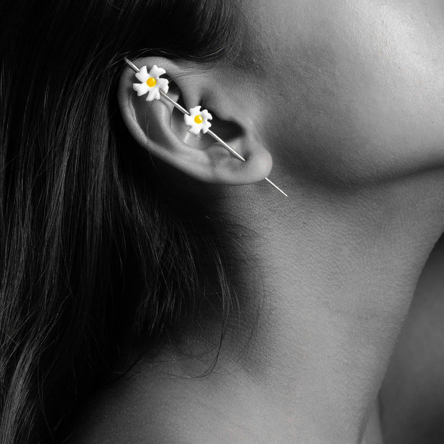 Minimal Silver Ear Climber Combo