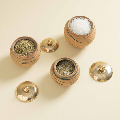 Ruchi Marbled Spice Jars (Set of 3)