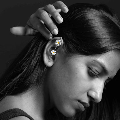 Minimal Silver Ear Climber Combo