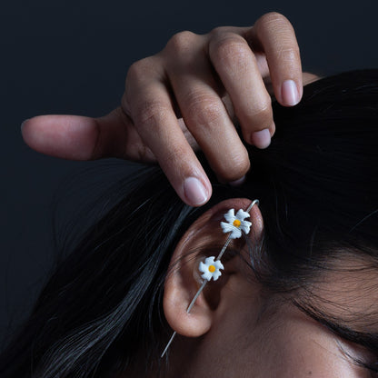Minimal Silver Ear Climber Combo