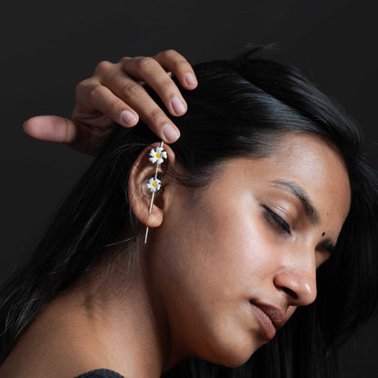 Minimal Silver Ear Climber Combo