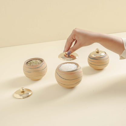 Ruchi Marbled Spice Jars (Set of 3)