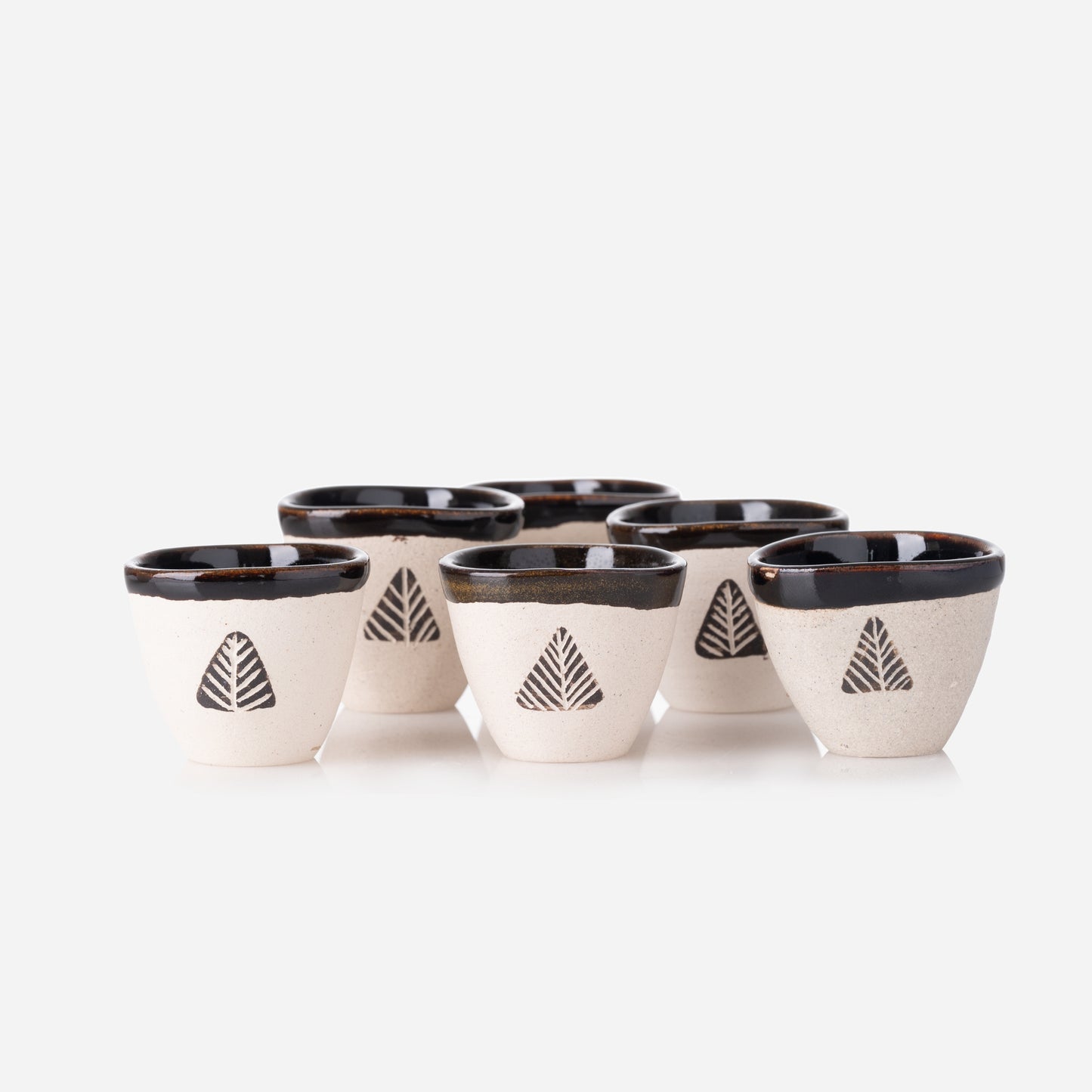 Baleri Shot Glasses Triangle Motif (Set Of 6)