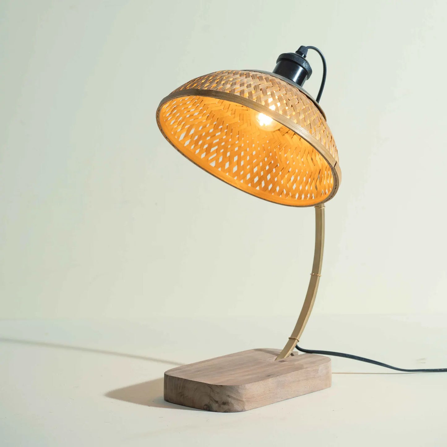 Dīpa Bamboo Weave Table Lamp