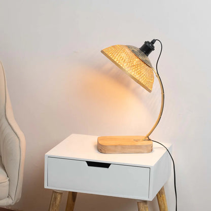 Dīpa Bamboo Weave Table Lamp