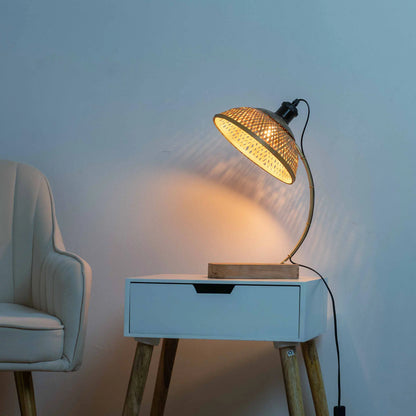 Dīpa Bamboo Weave Table Lamp