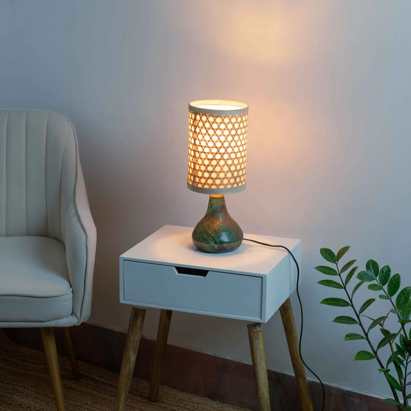 Ratna Raku-Fired Table Lamp