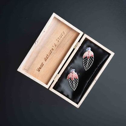 Ashoka Leaf Silver Filigree Earrings (Set Of 2)