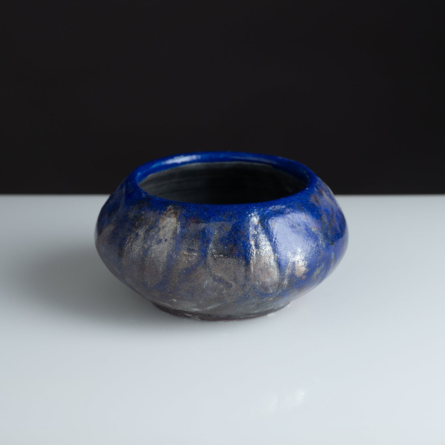 Ember Lapis Faceted Bowl