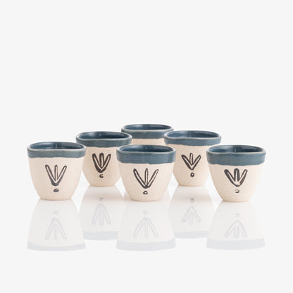 Baleri Shot Glasses Bird Tattoo Motif ( Set Of 6)