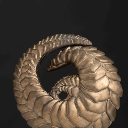 Sleeping Pangolin Bronze Sculpture